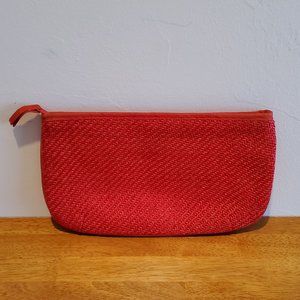 Vintage Red Straw Clutch by Weinstock's Japan Made
